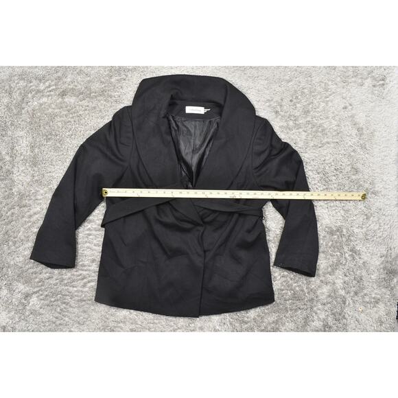 Calvin Klein Black Blazer 20W Plus Size - Double Breasted Lined With Belt - Picture 5 of 8